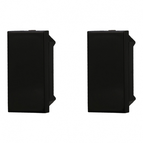 ETTROIT FALSO POLO 1 MODULO (2PZ) - SERIE MOON - NERO (AN0100) Compatibile BTicino Axolute