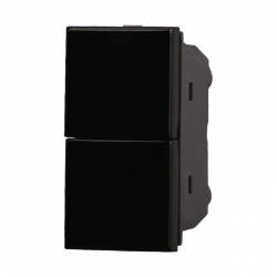 ETTROIT PULSANTE DOPPIO SALISCENDI - SERIE SPACE - NERO (AN1202) Compatibile ABB Axolute