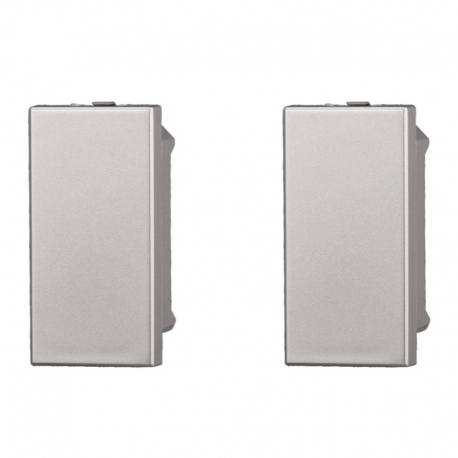 ETTROIT FALSO POLO 1 MODULO (2PZ) - SERIE MOON - GRIGIO (AG0100) Compatibile ABB Axolute