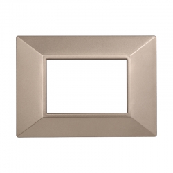 ETTROIT PLACCA PIRAMIDE 3 MODULI - SERIE MOON - BRONZO (AN90310) Compatibile ABB Axolute