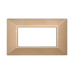 ETTROIT PLACCA PIRAMIDE 4 MODULI - SERIE MOON - ORO (AN90411) Compatibile ABB Axolute