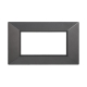 ETTROIT PLACCA PIRAMIDE 4 MODULI - SERIE MOON - ACCIAIO SCURO (AN90407) Compatibile ABB Axolute