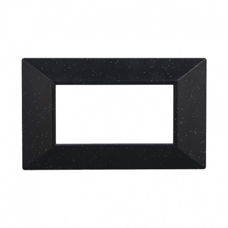 ETTROIT PLACCA PIRAMIDE 4 MODULI - SERIE MOON - NERO BRILLANTE (AN90424) Compatibile ABB Axolute