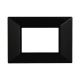 ETTROIT PLACCA PIRAMIDE 3 MODULI - SERIE MOON - NERO (AN90302) Compatibile ABB Axolute
