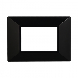 ETTROIT PLACCA PIRAMIDE 3 MODULI - SERIE MOON - NERO (AN90302) Compatibile ABB Axolute