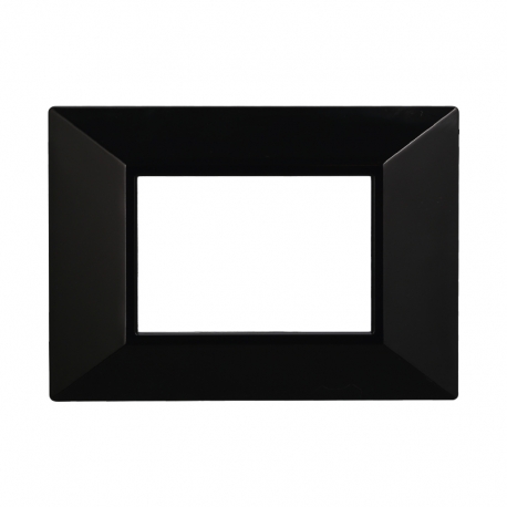 ETTROIT PLACCA PIRAMIDE 3 MODULI - SERIE MOON - NERO (AN90302) Compatibile ABB Axolute