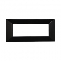 ETTROIT PLACCA PIRAMIDE 6 MODULI - SERIE MOON - NERO (AN90602) Compatibile ABB Axolute
