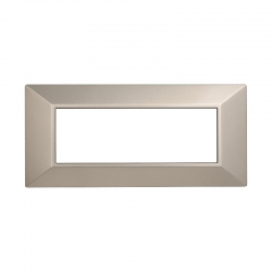 ETTROIT PLACCA PIRAMIDE 6 MODULI - SERIE MOON - TITANIO (AN90608) Compatibile ABB Axolute