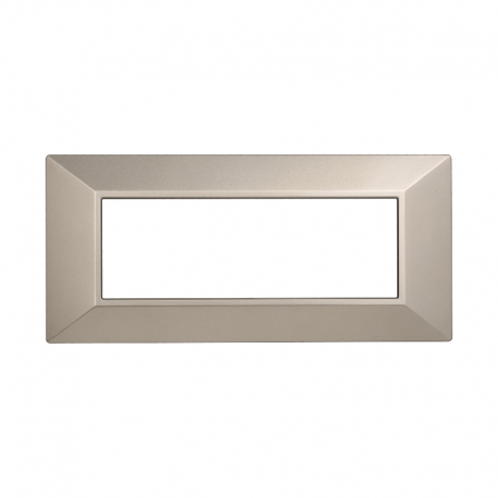 ETTROIT PLACCA PIRAMIDE 6 MODULI - SERIE MOON - TITANIO (AN90608) Compatibile ABB Axolute