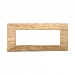 ETTROIT PLACCA PIRAMIDE 6 MODULI - SERIE MOON - ROVERE (AN90605) Compatibile ABB Axolute