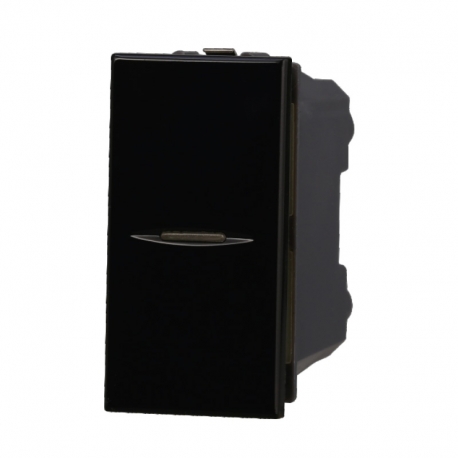 ETTROIT PULSANTE ASSIALE UNIPOLARE - SERIE MOON - NERO (AN0601) Compatibile BTicino Axolute