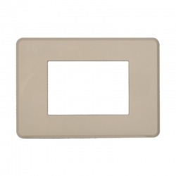 ETTROIT PLACCA SLIM 3 MODULI - SERIE MOON - SABBIA (AN87309) Compatibile ABB Axolute