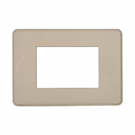 ETTROIT PLACCA SLIM 3 MODULI - SERIE MOON - SABBIA (AN87309) Compatibile ABB Axolute