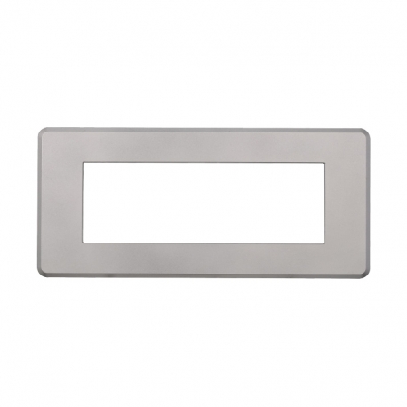 ETTROIT PLACCA SLIM 6 MODULI - SERIE MOON - SILVER (AN87606) Compatibile ABB Axolute