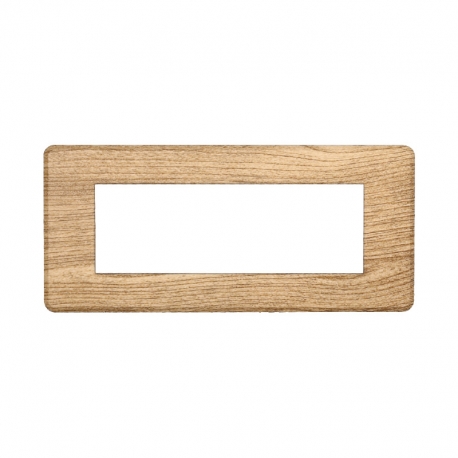ETTROIT PLACCA SLIM 6 MODULI - SERIE MOON - ROVERE (AN87605) Compatibile ABB Axolute