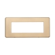 ETTROIT PLACCA SLIM 6 MODULI - SERIE MOON - ORO (AN87611) Compatibile ABB Axolute