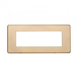 ETTROIT PLACCA SLIM 6 MODULI - SERIE MOON - ORO (AN87611) Compatibile ABB Axolute