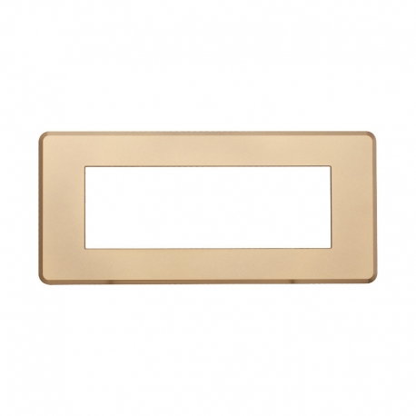 ETTROIT PLACCA SLIM 6 MODULI - SERIE MOON - ORO (AN87611) Compatibile ABB Axolute