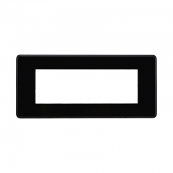 ETTROIT PLACCA SLIM 6 MODULI - SERIE MOON - NERO (AN87602) Compatibile ABB Axolute