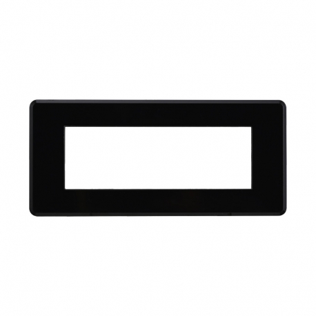 ETTROIT PLACCA SLIM 6 MODULI - SERIE MOON - NERO (AN87602) Compatibile ABB Axolute
