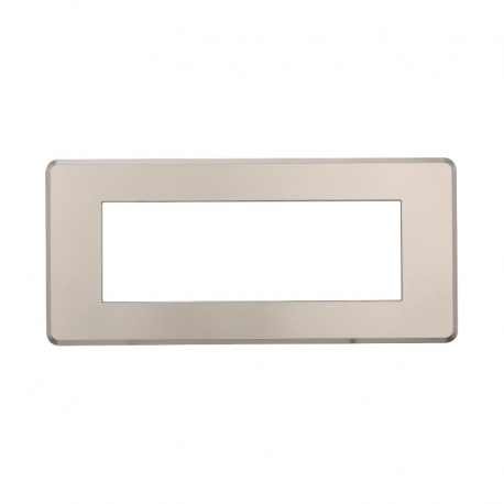 ETTROIT PLACCA SLIM 6 MODULI - SERIE MOON - TITANIO (AN87608) Compatibile ABB Axolute