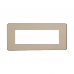 ETTROIT PLACCA SLIM 6 MODULI - SERIE MOON - SABBIA (AN87609) Compatibile ABB Axolute