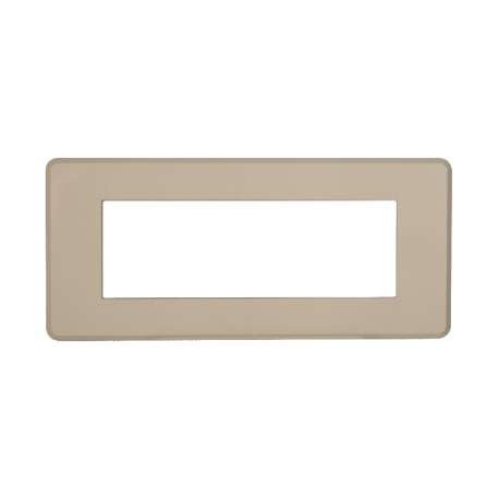ETTROIT PLACCA SLIM 6 MODULI - SERIE MOON - SABBIA (AN87609) Compatibile ABB Axolute