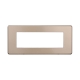 ETTROIT PLACCA SLIM 6 MODULI - SERIE MOON - ACCIAIO BRONZO (AN87610) Compatibile ABB Axolute