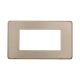 ETTROIT PLACCA SLIM 4 MODULI - SERIE MOON - TITANIO (AN87408) Compatibile ABB Axolute