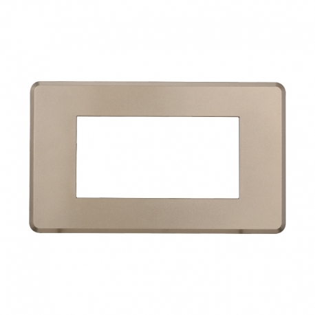 ETTROIT PLACCA SLIM 4 MODULI - SERIE MOON - TITANIO (AN87408) Compatibile ABB Axolute