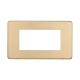 ETTROIT PLACCA SLIM 4 MODULI - SERIE MOON - ORO (AN87411) Compatibile ABB Axolute