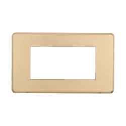 ETTROIT PLACCA SLIM 4 MODULI - SERIE MOON - ORO (AN87411) Compatibile ABB Axolute