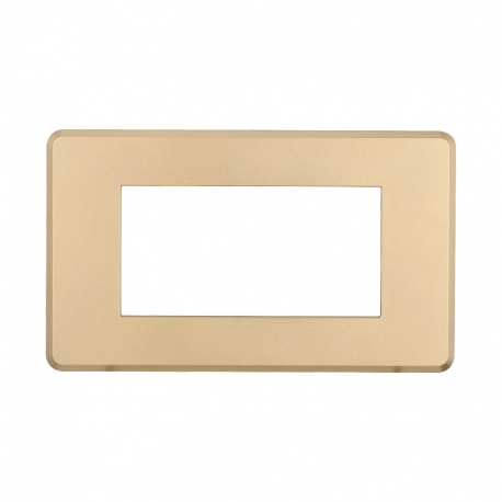 ETTROIT PLACCA SLIM 4 MODULI - SERIE MOON - ORO (AN87411) Compatibile ABB Axolute