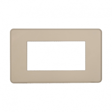 ETTROIT PLACCA SLIM 4 MODULI - SERIE MOON - SABBIA (AN87409) Compatibile ABB Axolute