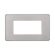 ETTROIT PLACCA SLIM 4 MODULI - SERIE MOON - SILVER (AN87406) Compatibile ABB Axolute