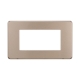 ETTROIT PLACCA SLIM 4 MODULI - SERIE MOON - ACCIAIO BRONZO (AN87410) Compatibile ABB Axolute