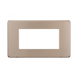 ETTROIT PLACCA SLIM 4 MODULI - SERIE MOON - ACCIAIO BRONZO (AN87410) Compatibile ABB Axolute