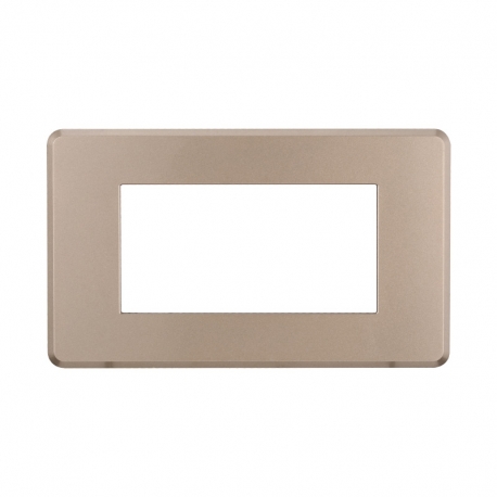 ETTROIT PLACCA SLIM 4 MODULI - SERIE MOON - ACCIAIO BRONZO (AN87410) Compatibile ABB Axolute