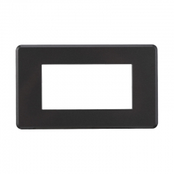 ETTROIT PLACCA SLIM 4 MODULI - SERIE MOON - ACCIAIO SCURO (AN87407) Compatibile ABB Axolute