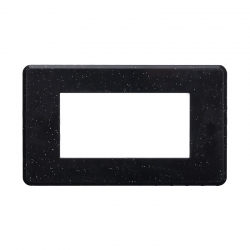 ETTROIT PLACCA SLIM 4 MODULI - SERIE MOON - NERO BRILLANTE (AN87424) Compatibile ABB Axolute