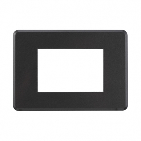 ETTROIT PLACCA SLIM 3 MODULI - SERIE MOON - ACCIAIO SCURO (AN87307) Compatibile ABB Axolute