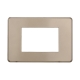 ETTROIT PLACCA SLIM 3 MODULI - SERIE MOON - TITANIO (AN87308) Compatibile ABB Axolute