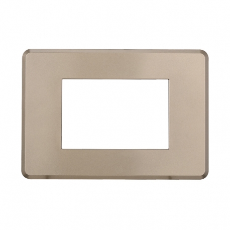ETTROIT PLACCA SLIM 3 MODULI - SERIE MOON - TITANIO (AN87308) Compatibile ABB Axolute