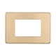 ETTROIT PLACCA SLIM 3 MODULI - SERIE MOON - ORO (AN87311) Compatibile ABB Axolute