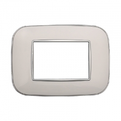 ETTROIT PLACCA ORBIS 3 MODULI - SERIE MOON - BIANCO (AN91301) Compatibile ABB Axolute