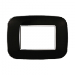 ETTROIT PLACCA ORBIS 3 MODULI - SERIE MOON - NERO (AN91302) Compatibile ABB Axolute