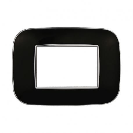 ETTROIT PLACCA ORBIS 3 MODULI - SERIE MOON - NERO (AN91302) Compatibile ABB Axolute