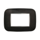 ETTROIT PLACCA ORBIS 3 MODULI - SERIE MOON - NERO BRILLANTE (AN91324) Compatibile ABB Axolute