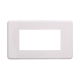 ETTROIT PLACCA SLIM 4 MODULI - SERIE MOON - BIANCO (AN87401) Compatibile ABB Axolute