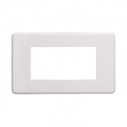 ETTROIT PLACCA SLIM 4 MODULI - SERIE MOON - BIANCO (AN87401) Compatibile ABB Axolute